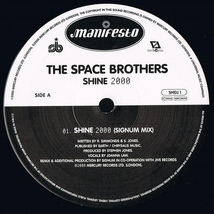 The Space Brothers : Shine 2000 (2x12", Promo)