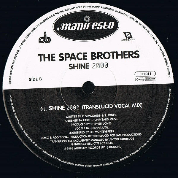 The Space Brothers : Shine 2000 (2x12", Promo)