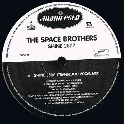 The Space Brothers : Shine 2000 (2x12", Promo)
