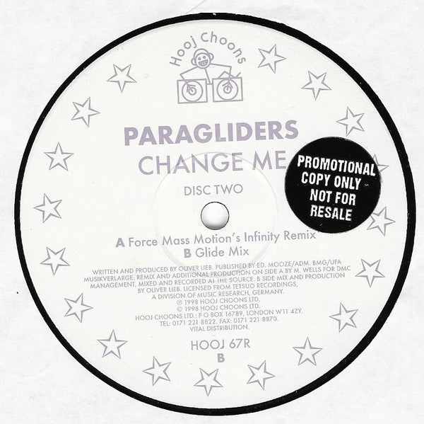 Paragliders : Change Me  (12", Promo, 2/2)