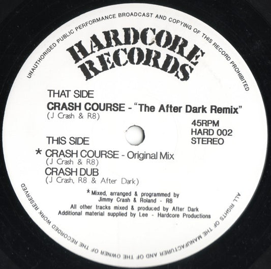Jimmy Crash : Crash Course Remixes (12")