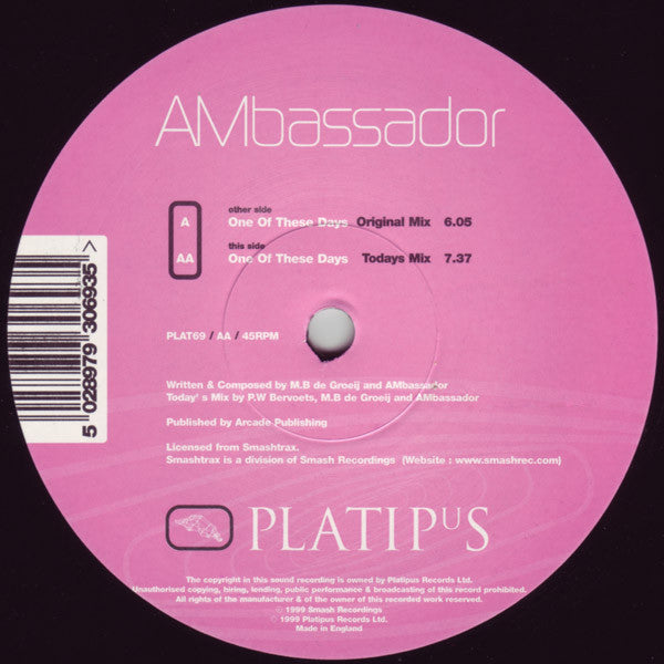 AMbassador : One Of These Days (12")