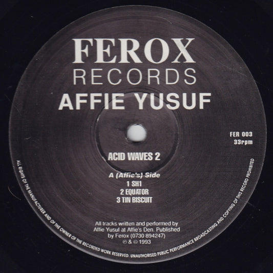 Affie Yusuf : Acid Waves 2 (12")