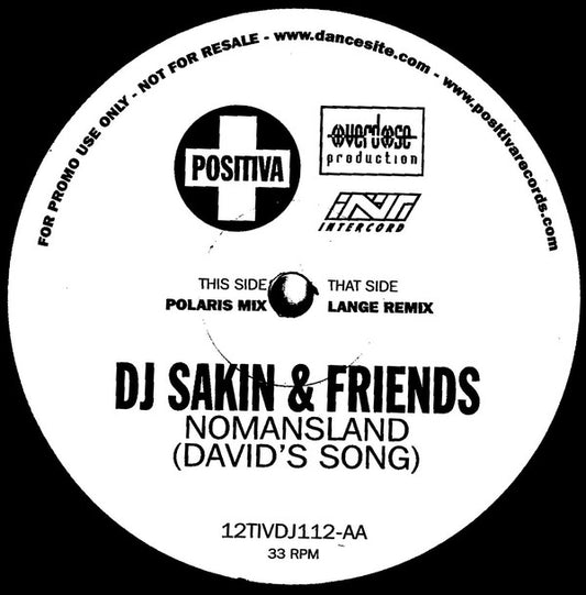 DJ Sakin & Friends : Nomansland (David's Song) (12", Promo)