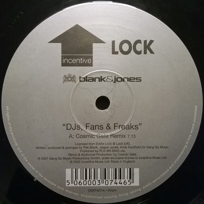 Blank & Jones : DJs, Fans & Freaks (Includes Cosmic Gate & Marco V Remixes) (12")