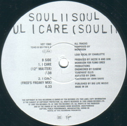 Soul II Soul : I Care (Soul II Soul) (12")