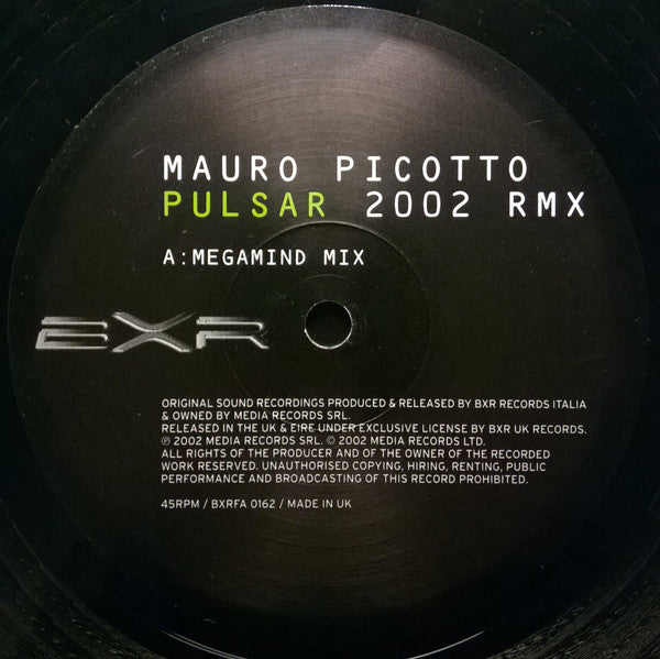 Mauro Picotto : Pulsar 2002 RMX (12")