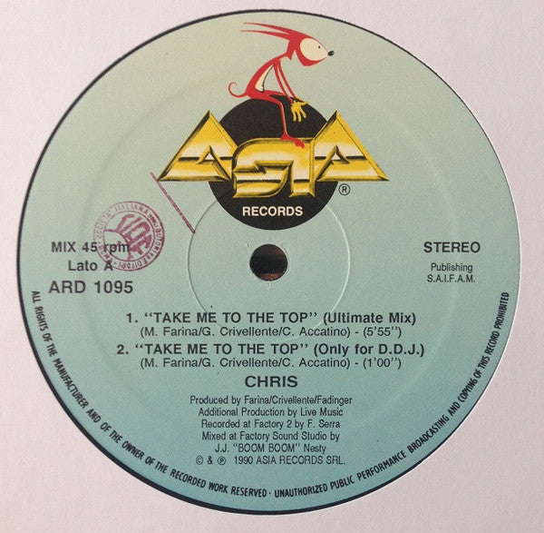 Chris : Take Me To The Top (12")
