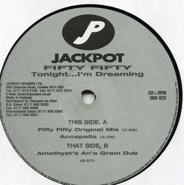 Fifty Fifty : Tonight...I'm Dreaming (12")