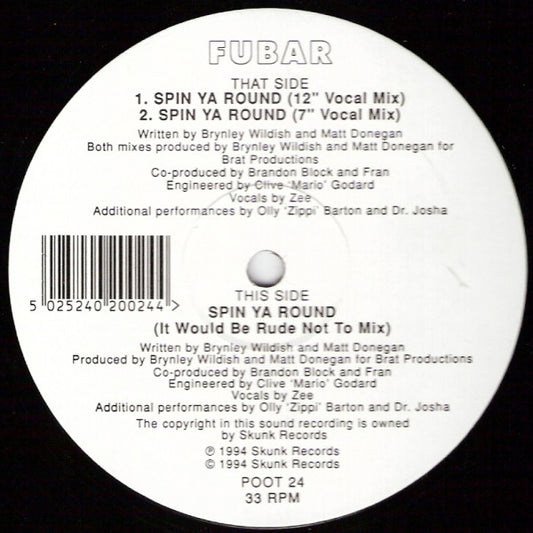 FUBAR* : Spin Ya Round (12")