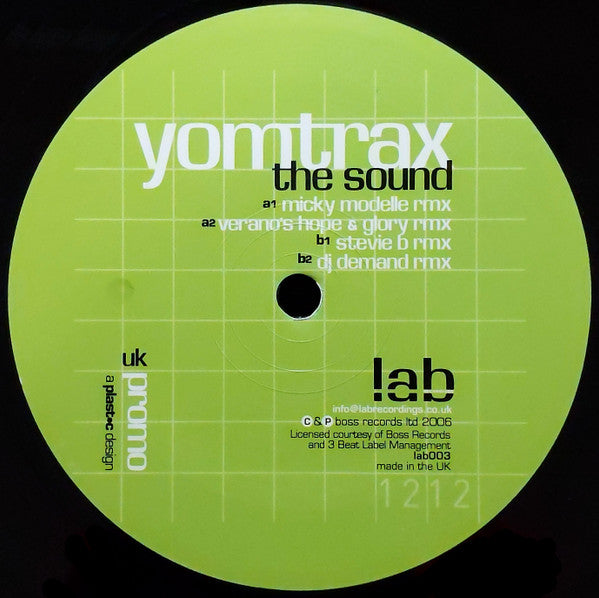 Yomtrax* : The Sound  (12", Promo)