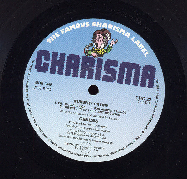 Genesis : Nursery Cryme (LP, Album, RE)