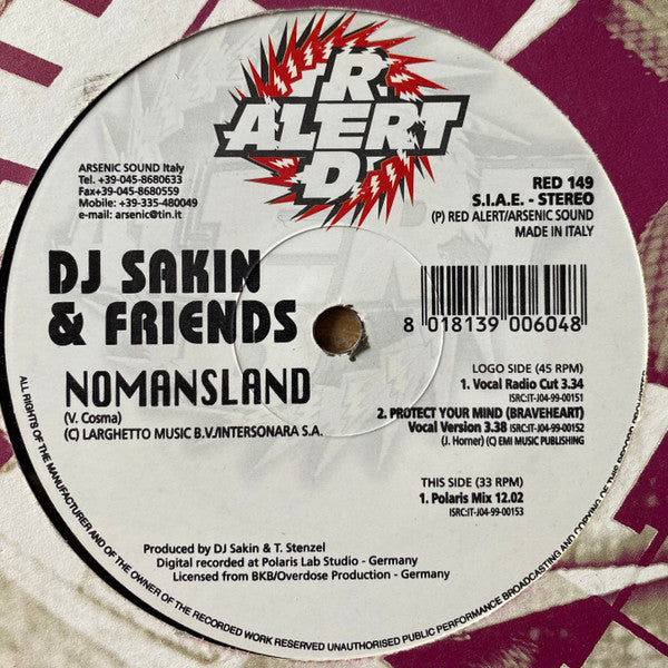 DJ Sakin & Friends : Nomansland (David's Song) (12")