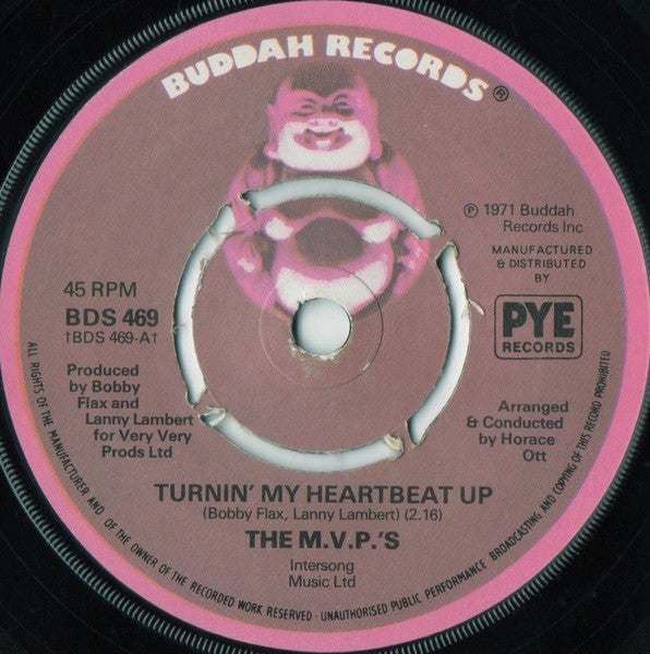 The M.V.P.'s : Turnin' My Heartbeat Up (7", Single, RE, Pus)