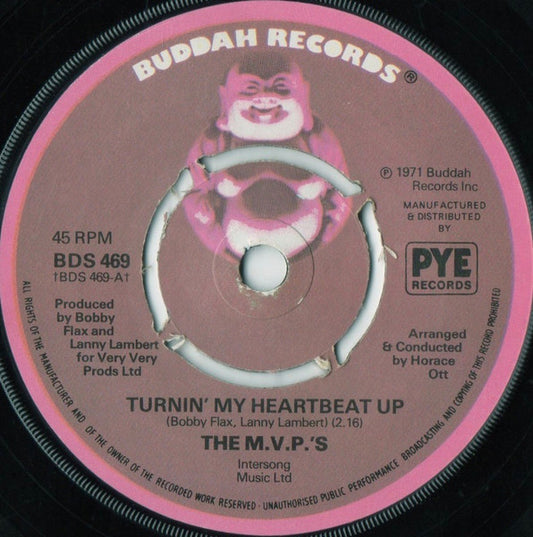 The M.V.P.'s : Turnin' My Heartbeat Up (7", Single, RE, Pus)