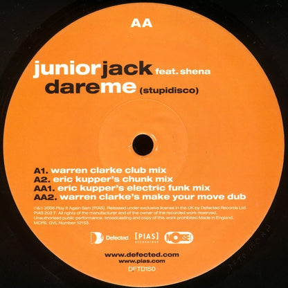 Junior Jack Feat. Shena : Dare Me (Stupidisco) (12")