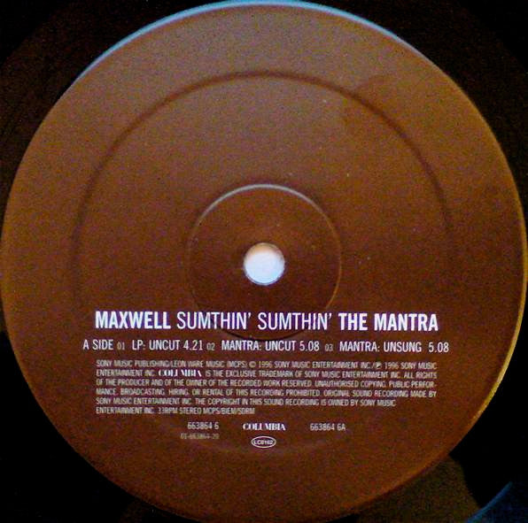 Maxwell : Sumthin' Sumthin' The Mantra (12", Single)