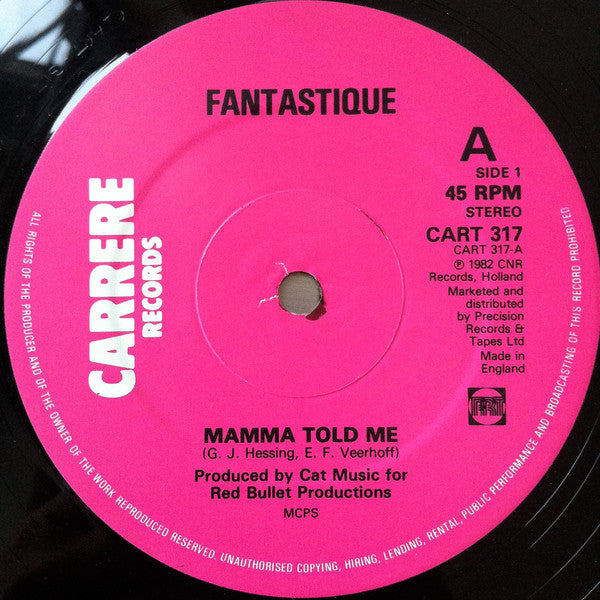 Fantastique : Mamma Told Me (12", Single, RE)