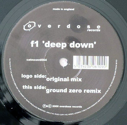 F1 : Deep Down (12")