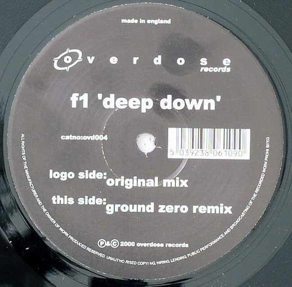 F1 : Deep Down (12")