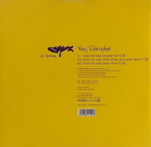 Yves Deruyter : Music Non Stop (12")