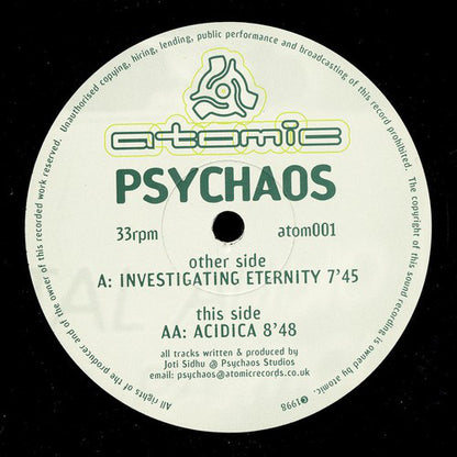 Psychaos : Investigating Eternity / Acidica (12")