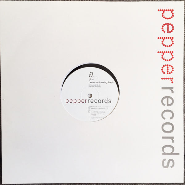 Gitta : No More Turning Back (12", Promo)