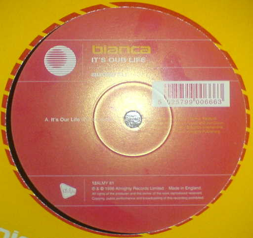 Bianca (6) : It's Our Life / Hypnotic Tango (12")