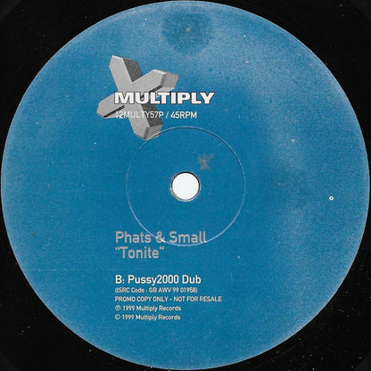 Phats & Small : Tonite (12", Promo)