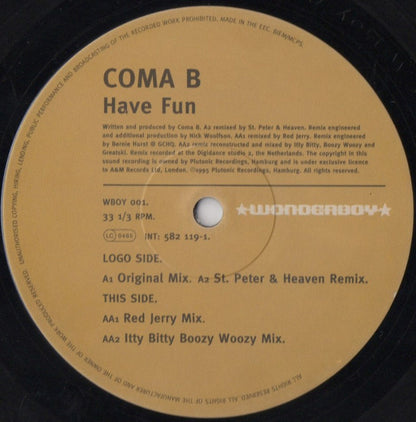 Coma B : Have Fun (12")