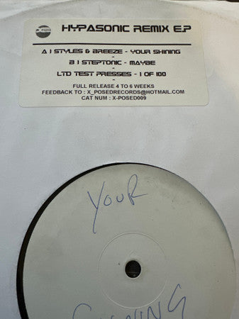 Styles & Breeze / Steptonic : You're Shining / Maybe (Hypasonic Remix E.P) (12", EP, Ltd, TP)
