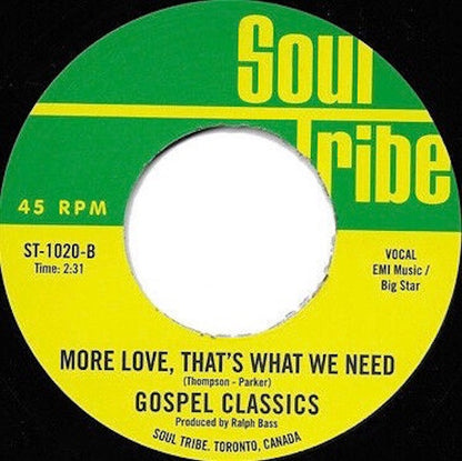 The Valentinos* / Gospel Classics* : Sweeter Than The Day Before / More Love, That's What We Need (7", Single)