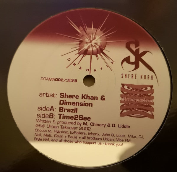 Shere Khan & Dimension (8) : Brazil / Time 2 See (12")