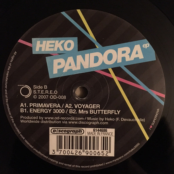 Heko : Pandora EP (12", EP)