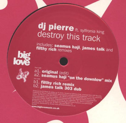 DJ Pierre Ft.  Sylfronia King : Destroy This Track (12")