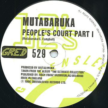 Mutabaruka : People's Court (12", Single)