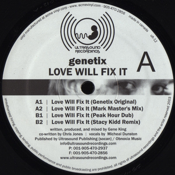 Genetix (3) : Love Will Fix It (12")