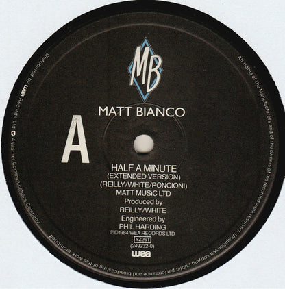 Matt Bianco : Half A Minute (12", Single)
