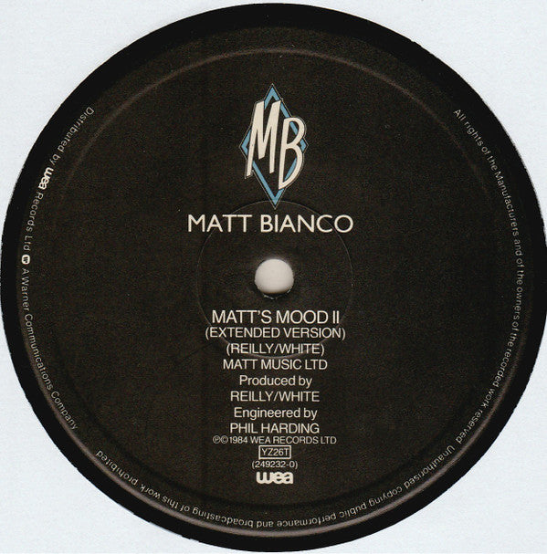 Matt Bianco : Half A Minute (12", Single)
