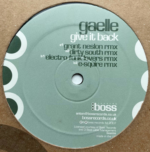 Gaelle Adisson : Give It Back (12")