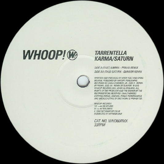 Tarrentella : Karma / Saturn (Remixes) (12")