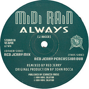 Midi Rain : Always (Red Jerry Mixes) (12")