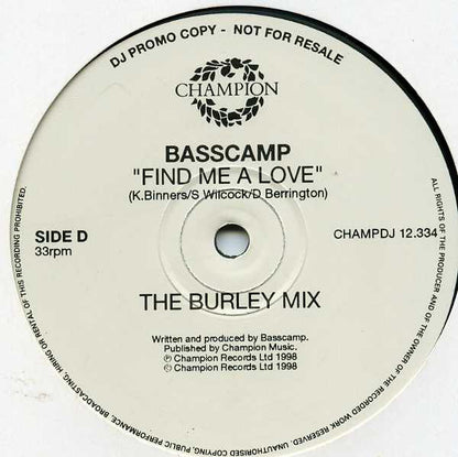 Basscamp : Find Me A Love (2x12", Promo)