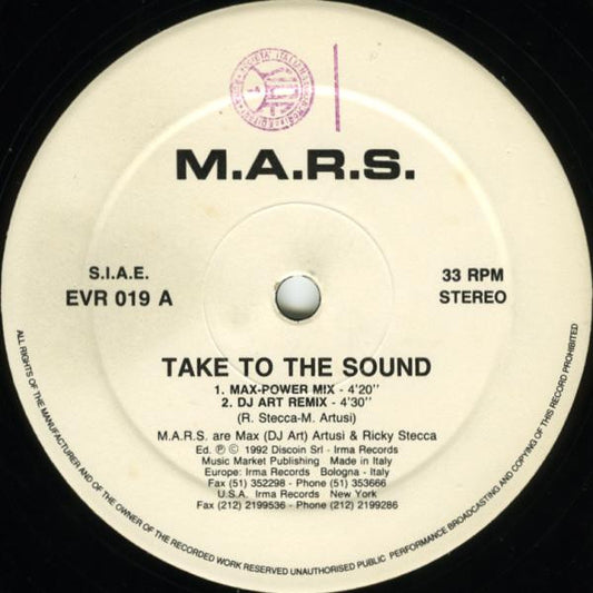 M.A.R.S. (2) : Take To The Sound (12")