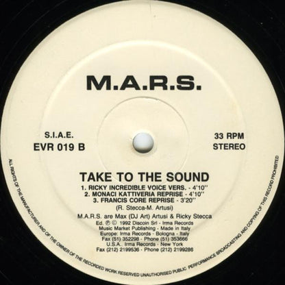 M.A.R.S. (2) : Take To The Sound (12")