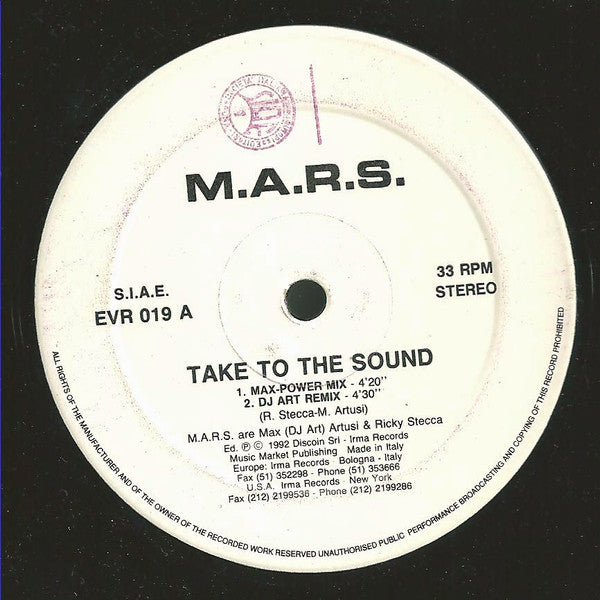 M.A.R.S. (2) : Take To The Sound (12")