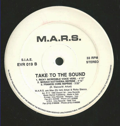 M.A.R.S. (2) : Take To The Sound (12")