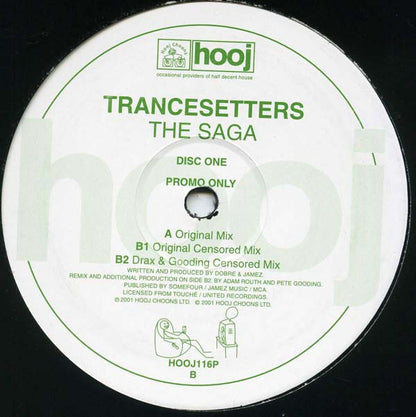 Trancesetters : The Saga  (12", Promo, 1/2)