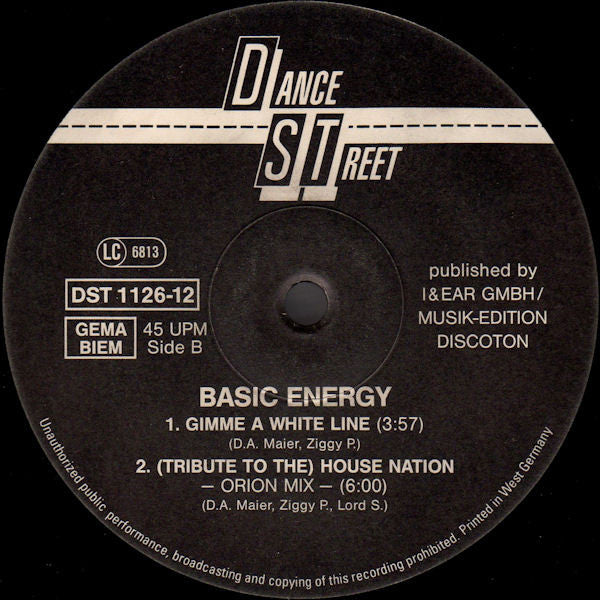 Basic Energy : (Tribute To The) House Nation (12")