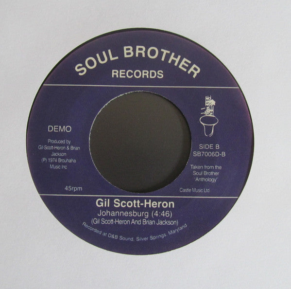 Gil Scott-Heron & Brian Jackson : The Bottle / Johannesburg (7", Single, RE, RP)